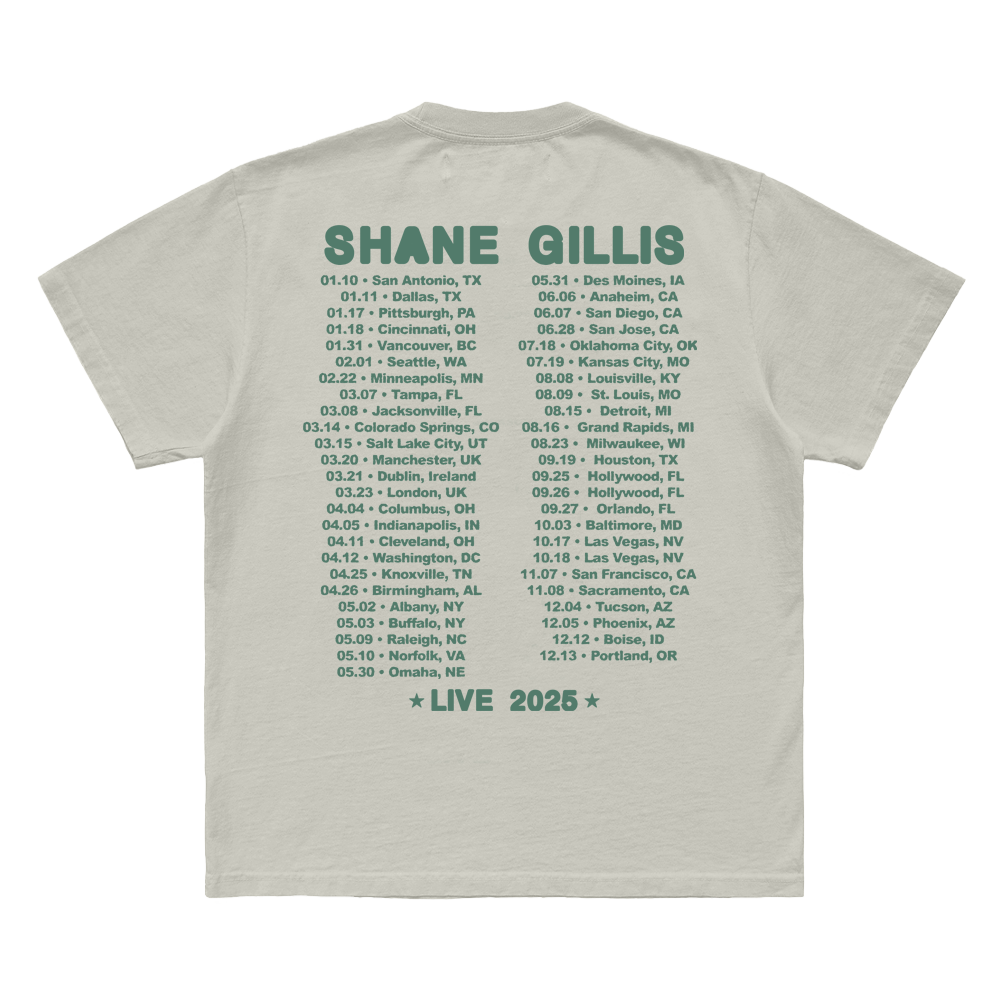 2025 World Tour T-Shirt Back