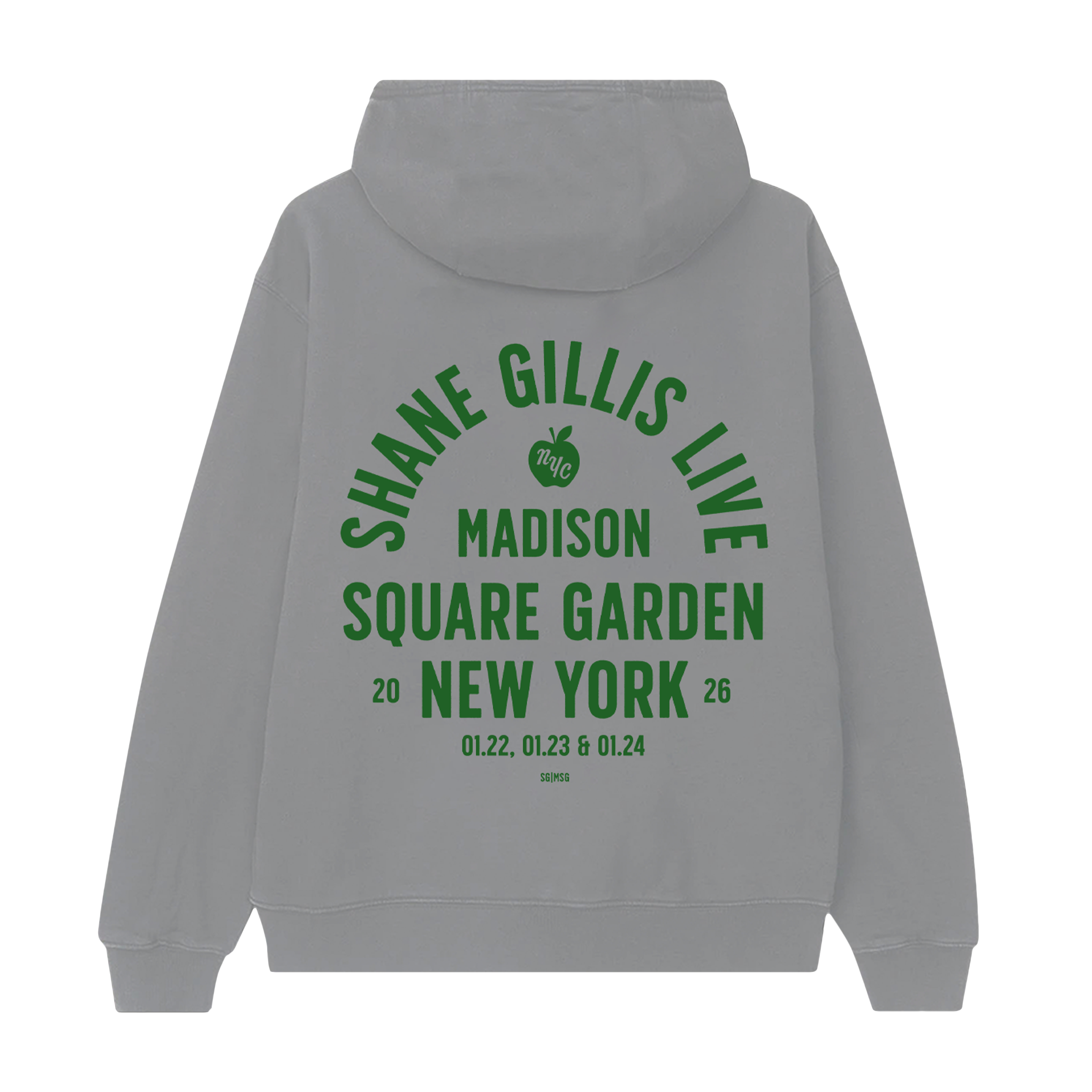 MSG Grey Hoodie back